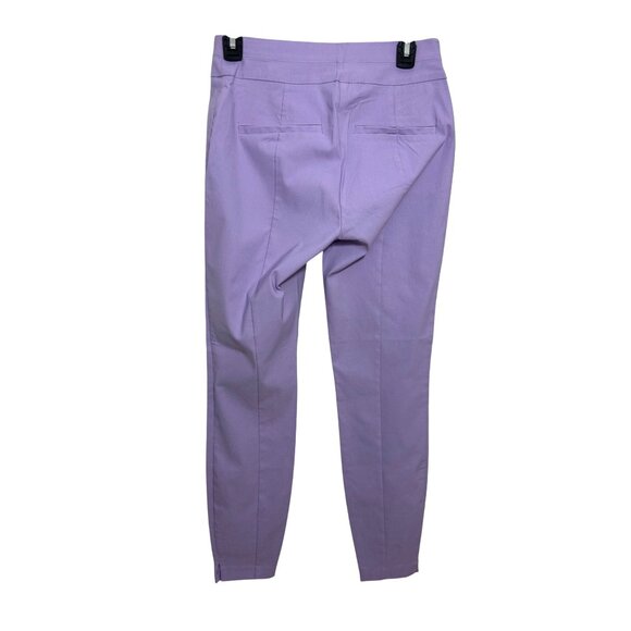 New York & Company Womens Ankle Pants Lavender S Stretch Pull On Tapered Casual - Picture 2 of 12